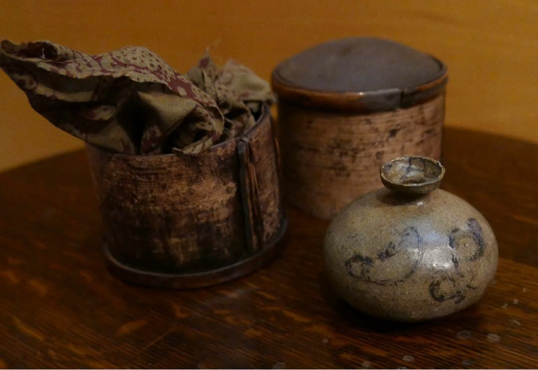 李朝 油壺　古美術