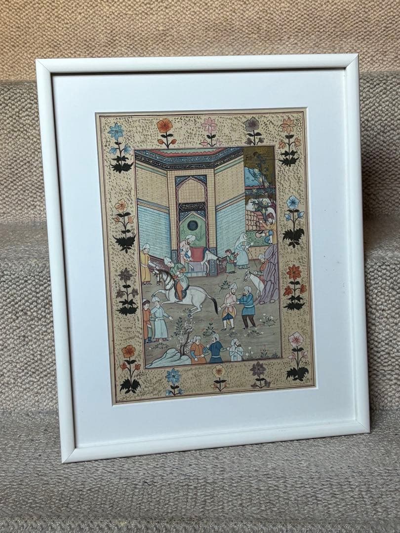 インド・マハラジャ絵画5点セット/額装入り