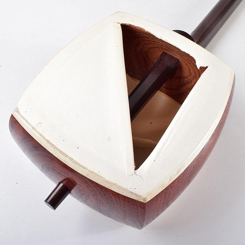 和楽器　弦楽器　唐木紫檀棹　金細三味線　ハードケース付　M　R9317B