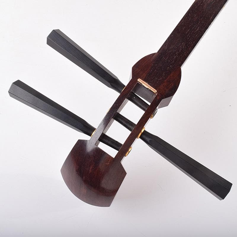 和楽器　弦楽器　唐木紫檀棹　金細三味線　ハードケース付　M　R9317B