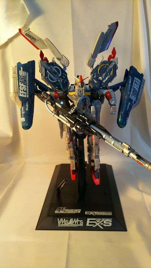 MGEx-Sガンダム肩換装パーツ取り付け、全塗装、改修
