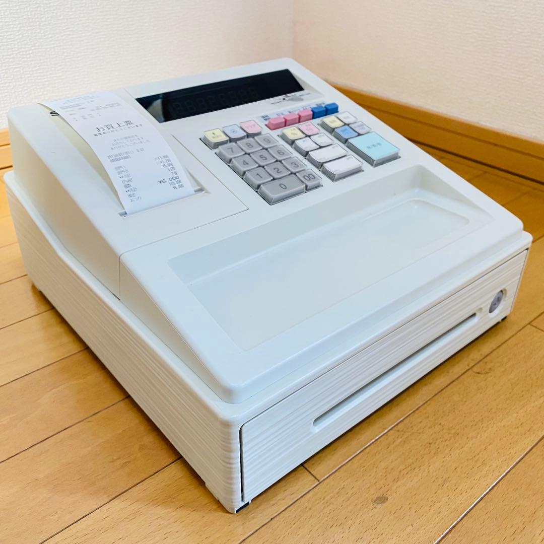 【美品】SHARP シャープ レジスター XE-A147 ホワイト 中古 現状品