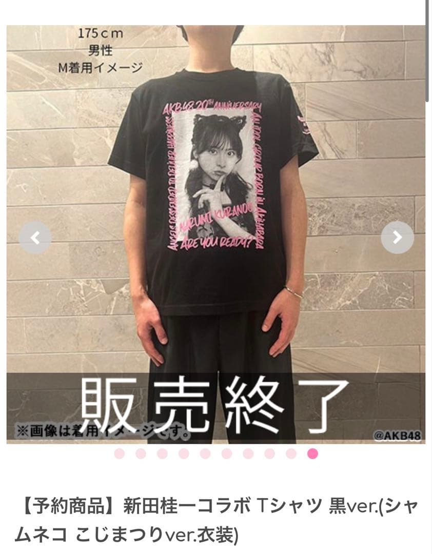 AKB48 布袋百椛シャムネコTシャツ＆生写真セット