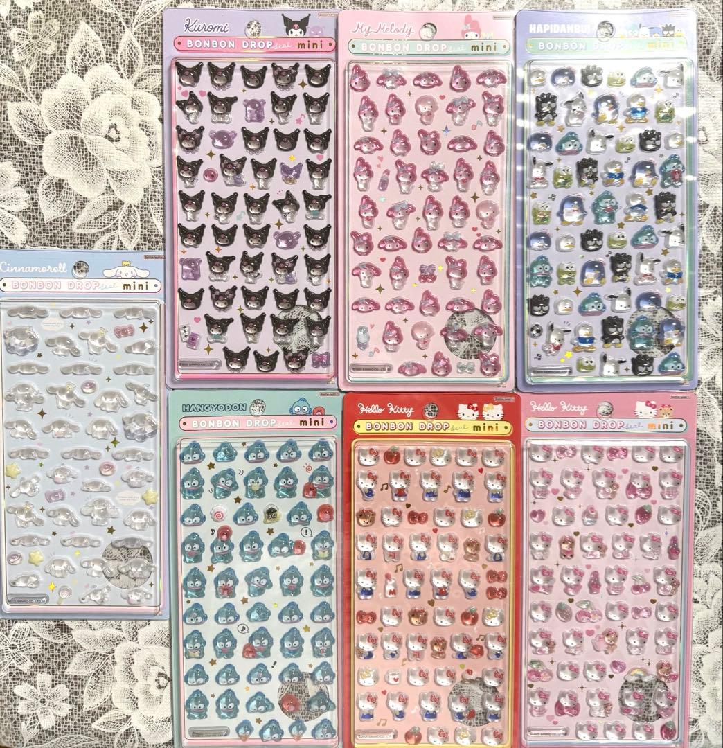 ボンボンドロップシール ミニ サンリオ 7種セット