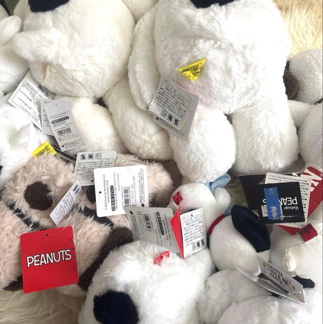 スヌーピー ぬいぐるみ　まとめてセット　新品　mocoブラウンBD HUGHUG