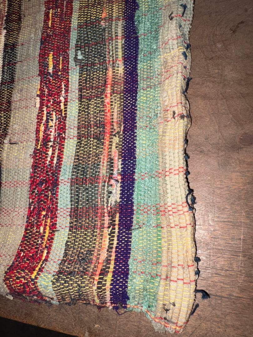 古布　裂織　35×120cm ボロ　アンティーク　ヴィンテージ　裂き織り