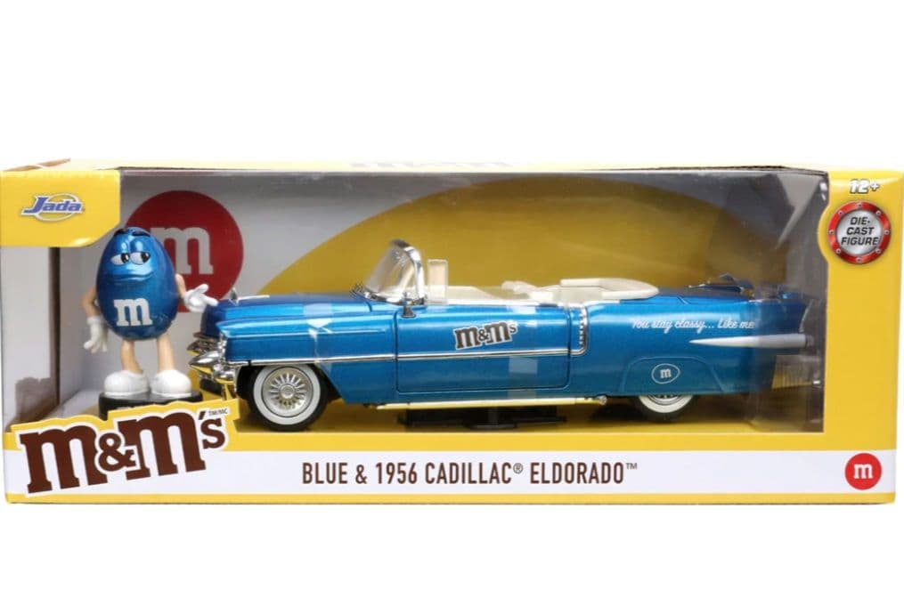 Jada Toys M&Ms 1956キャデラック・エルドラド/ブルーフィギア
