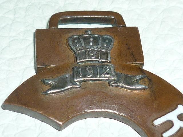 希少美品1912年（明治45年◆日本海軍レガッタ 銀の王冠と七宝製メダル