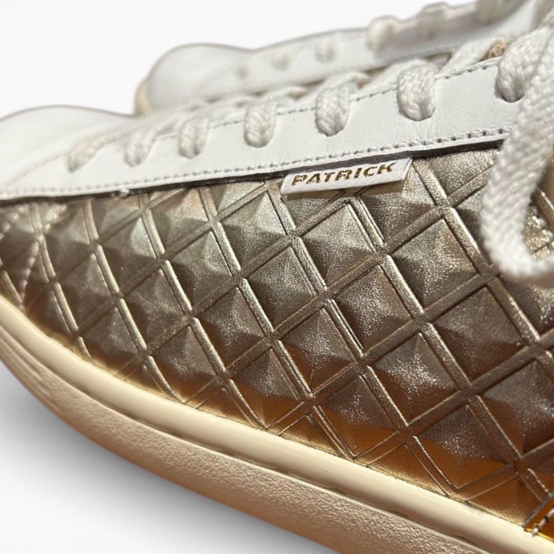 パトリック ゴルフ　ケベック・カップ ピラミッドホワイト/ゴールド