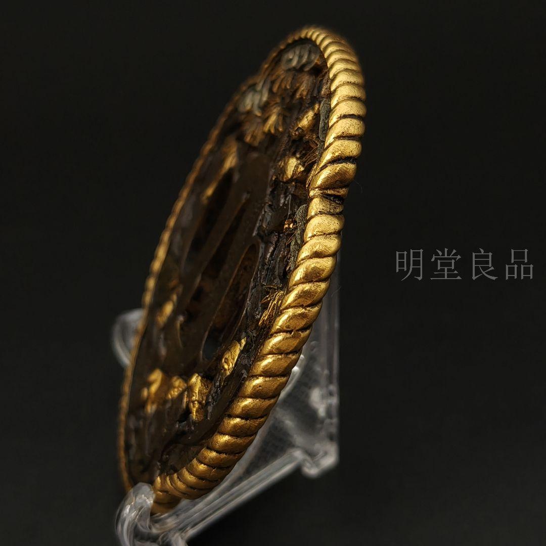 日本刀装具　鍔　竹林七賢者の図　 銅地　金工品　金銀メッキ　刀の鍔　刀剣美術