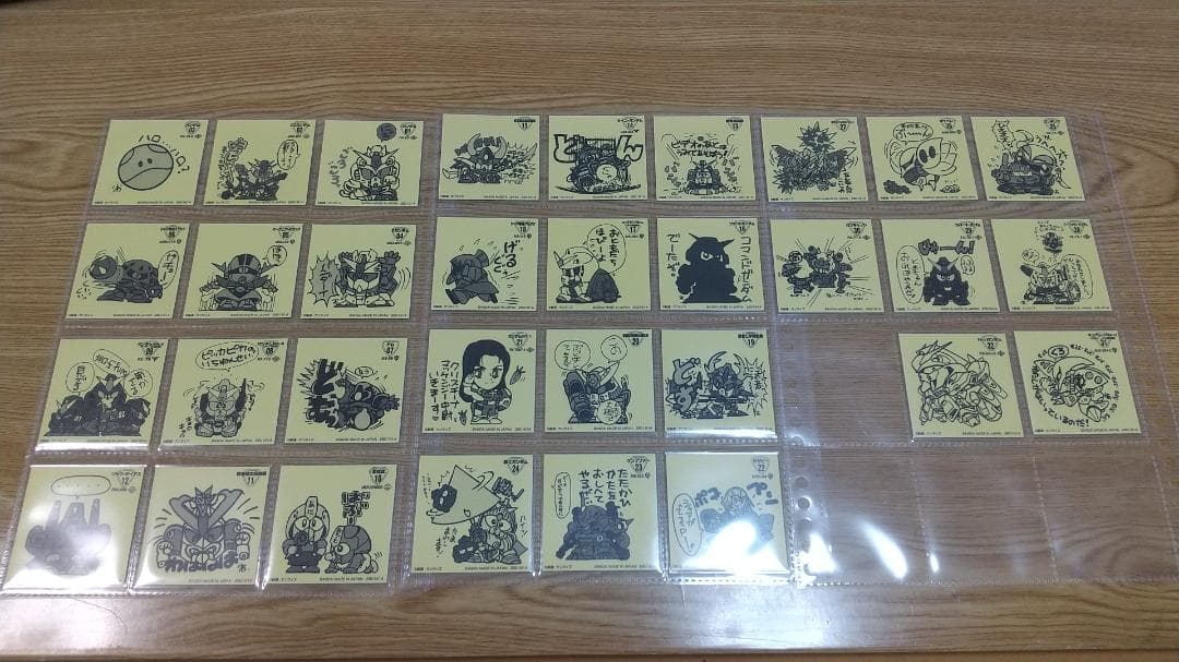 元祖SDガンダムスナック　フルコンプ　全32種セット　スリーブ入り　シート付き