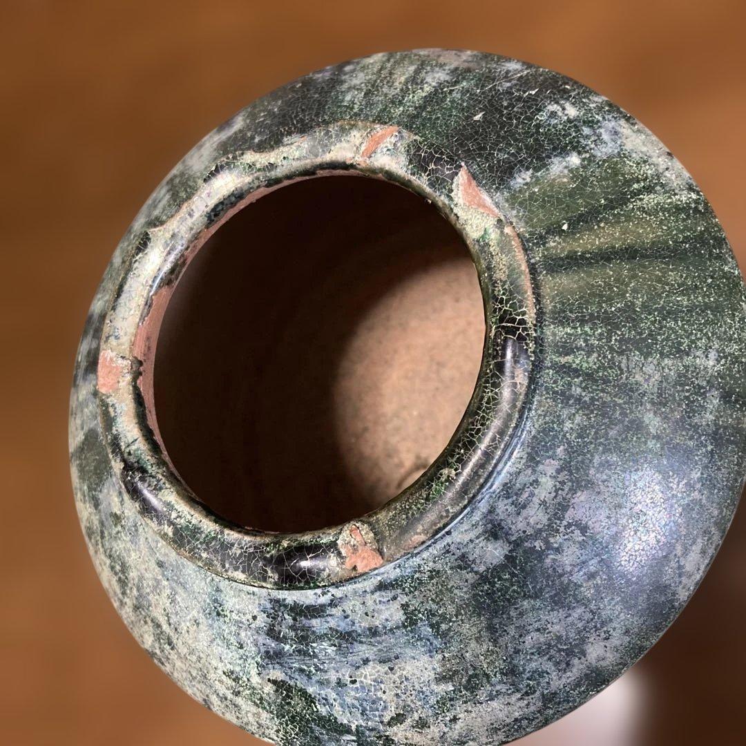 緑釉壺　中国発掘品