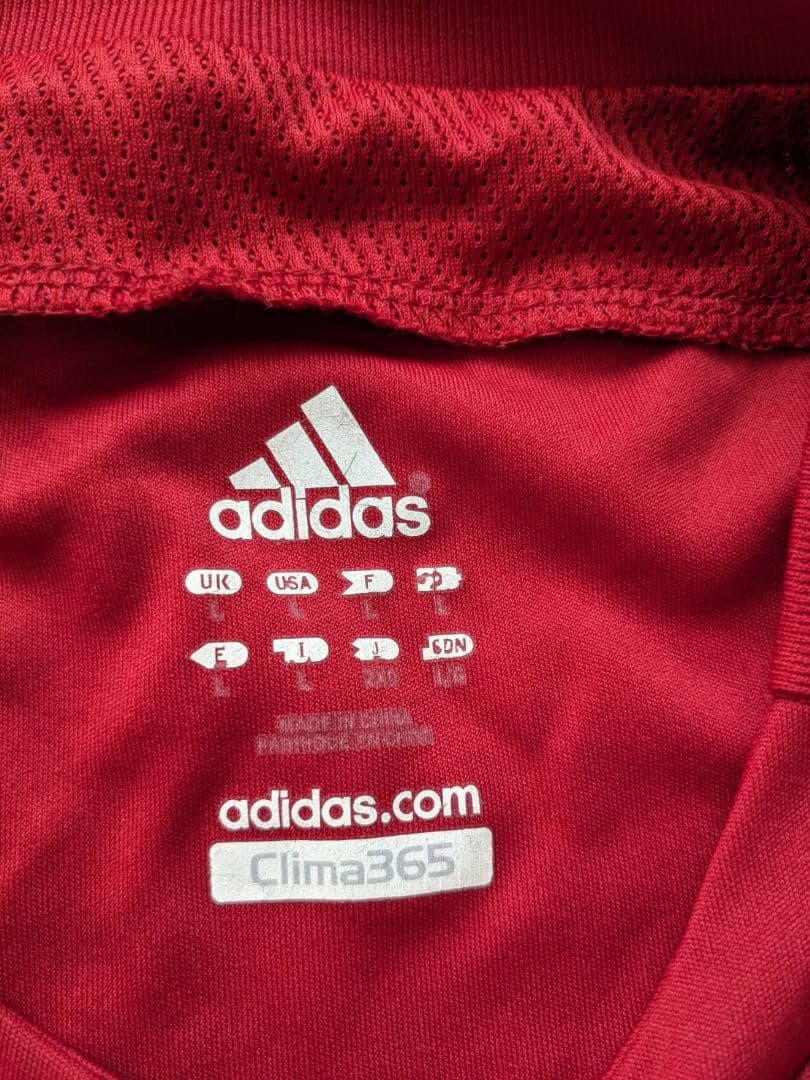 adidas DBU 赤 長袖シャツ