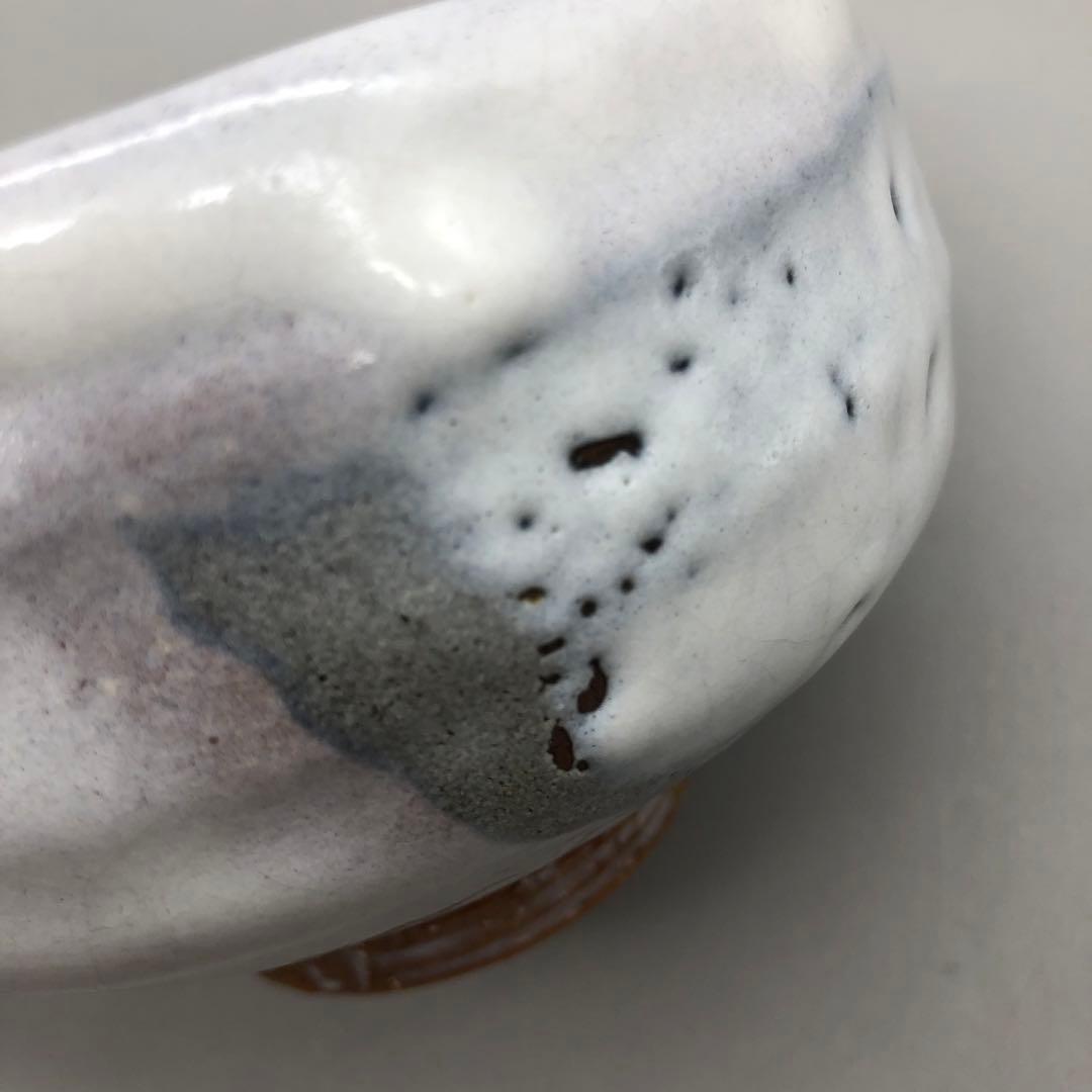 新品未使用木箱入り萩陶苑椿秀窯お茶碗12cm伝統工芸萩焼白萩骨董品茶道具