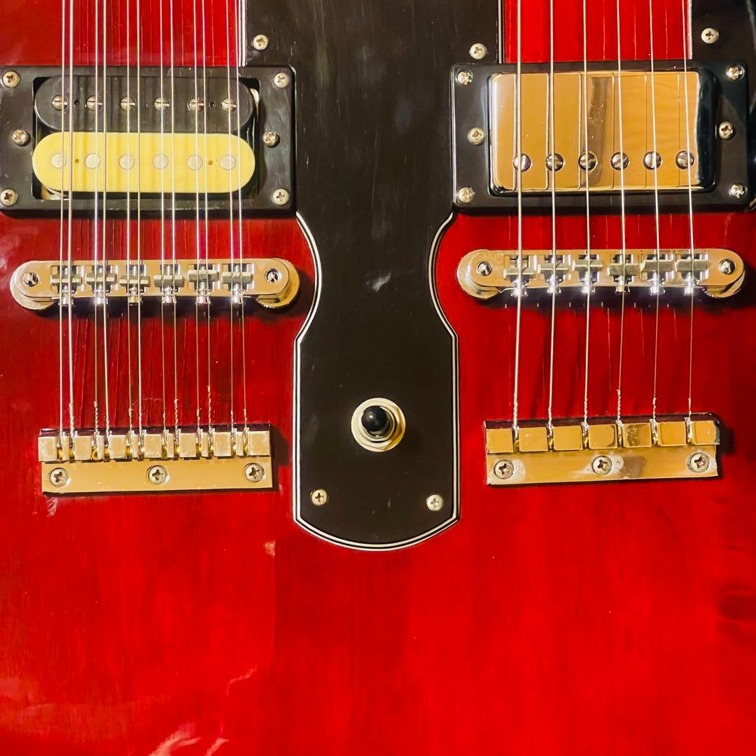 【美品・希少】mavis ダブルネックギター 専用ハードケース付