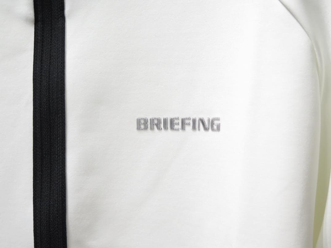 ⓁBRIEFING GOLF ブリーフィングゴルフ 背面ロゴハーフジップシャツ白