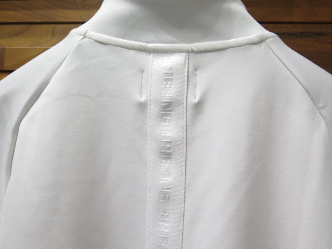 ⓁBRIEFING GOLF ブリーフィングゴルフ 背面ロゴハーフジップシャツ白