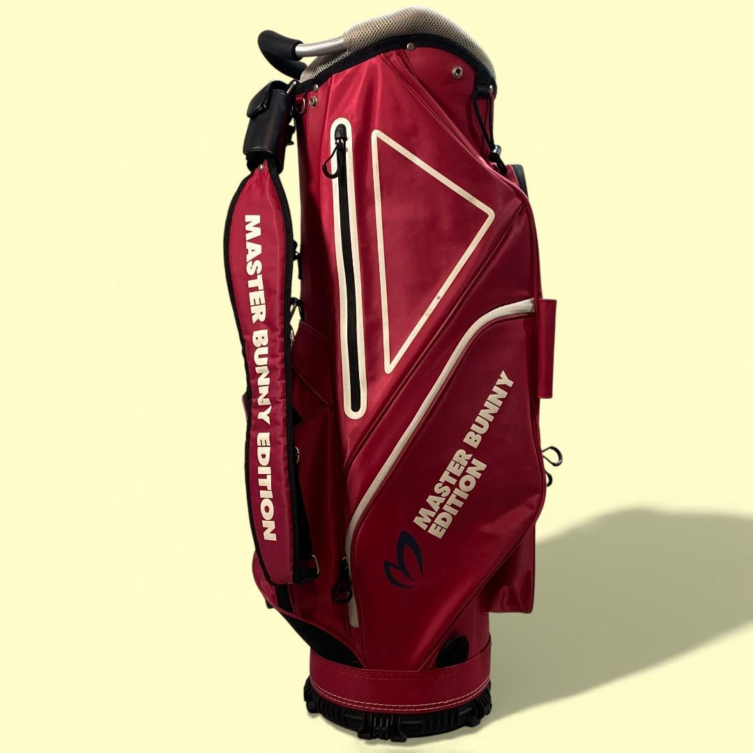 マスターバニーエディション キャディバッグ ピンク 5分割 9型 ゴルフ ロゴ柄