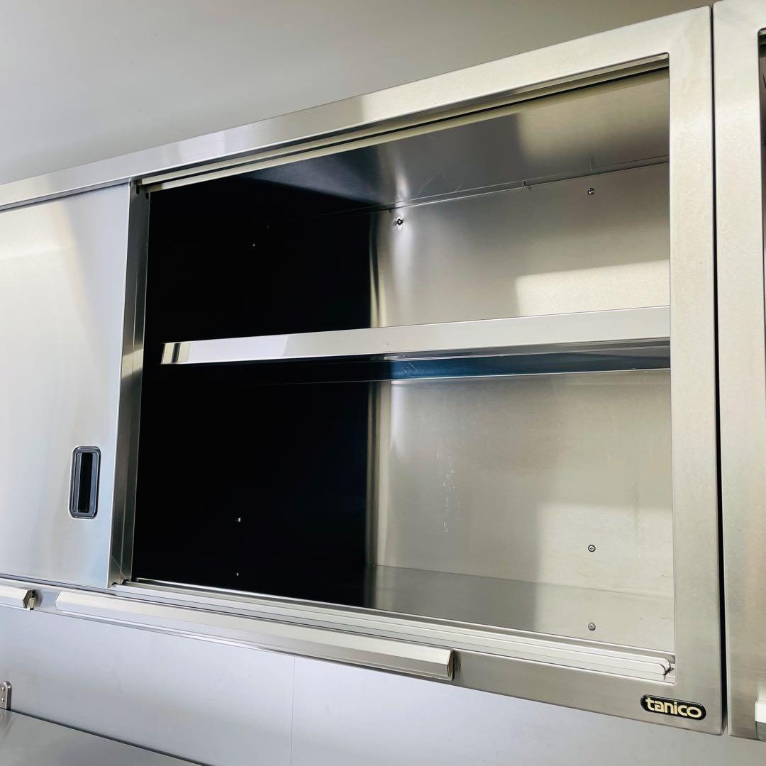 ❶タニコー 業務用 ステンレス 吊戸棚 引戸 150×60×35
