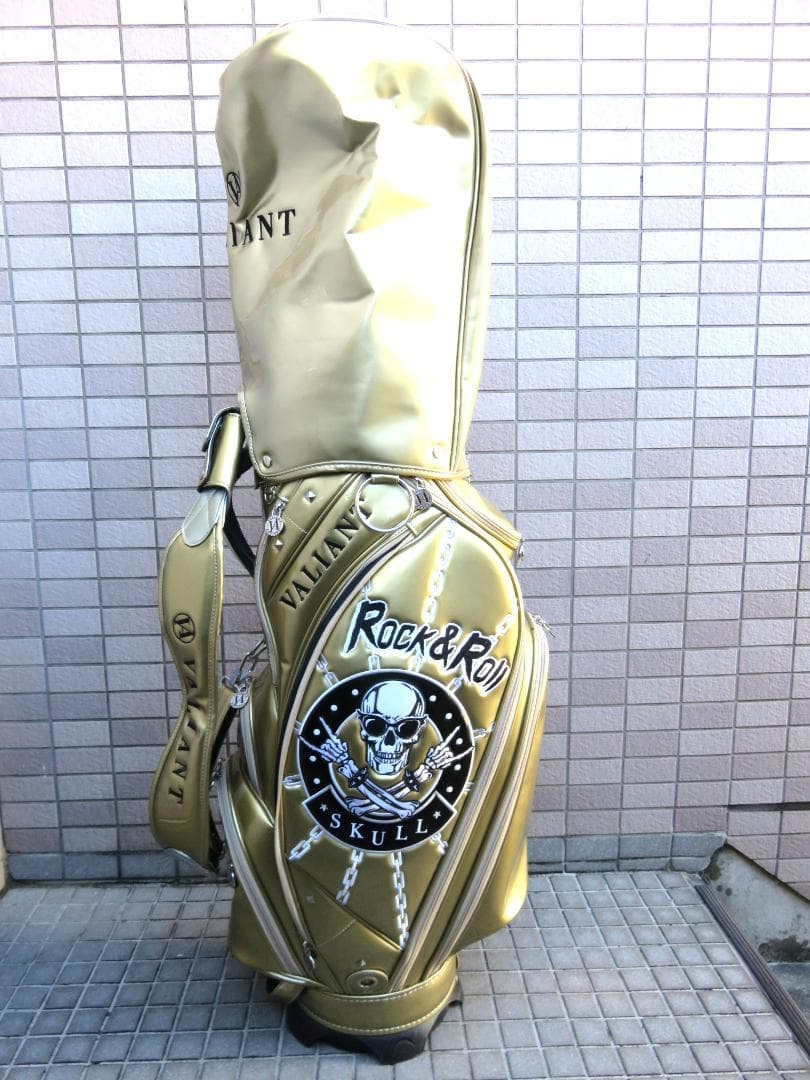 VALIANT ヴァリアント ゴルフバッグ　キャディーバック　エナメル　ゴールド