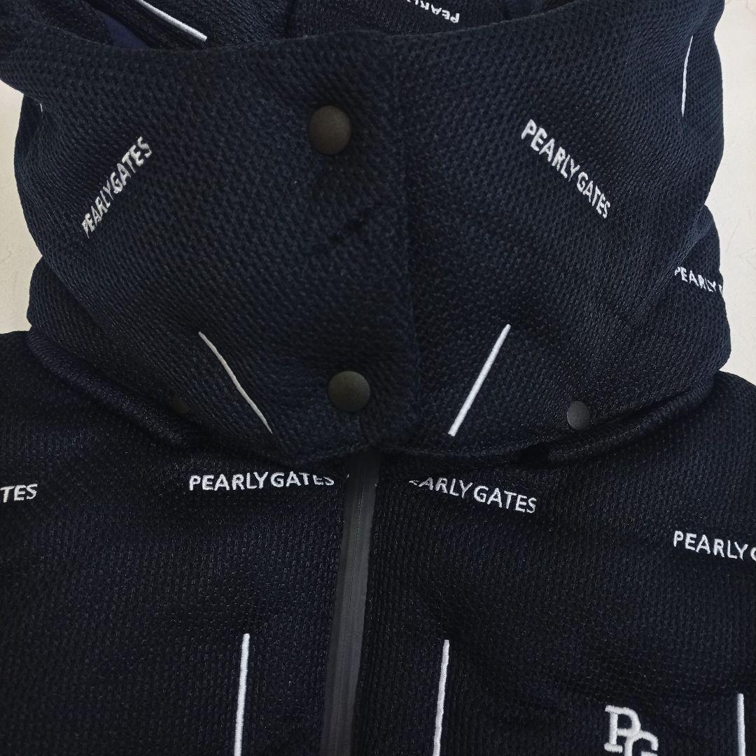 i47〚PEARLY GATES〛中綿フード付きベストネイビー サイズ4