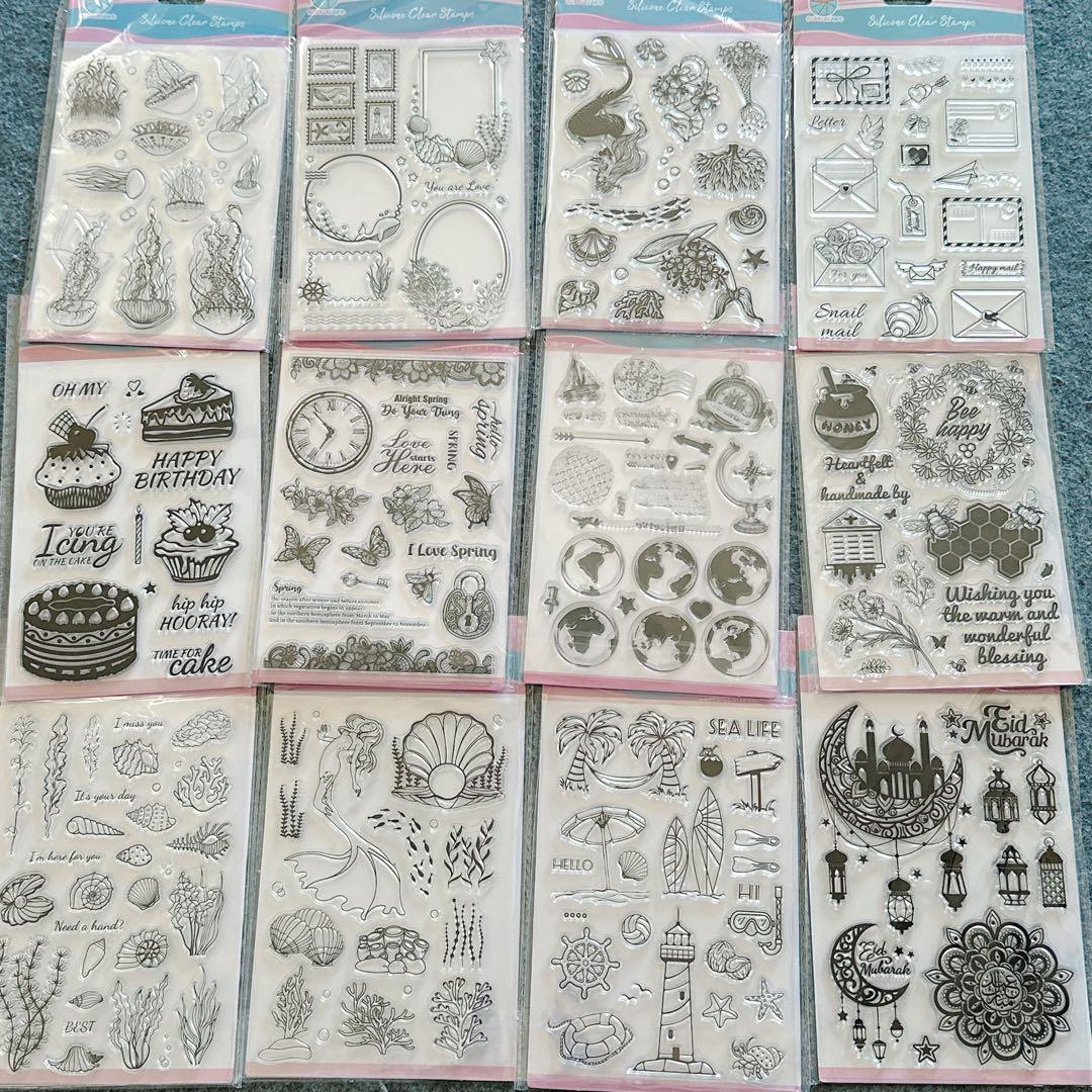 【計55枚】クリアスタンプアソートセット