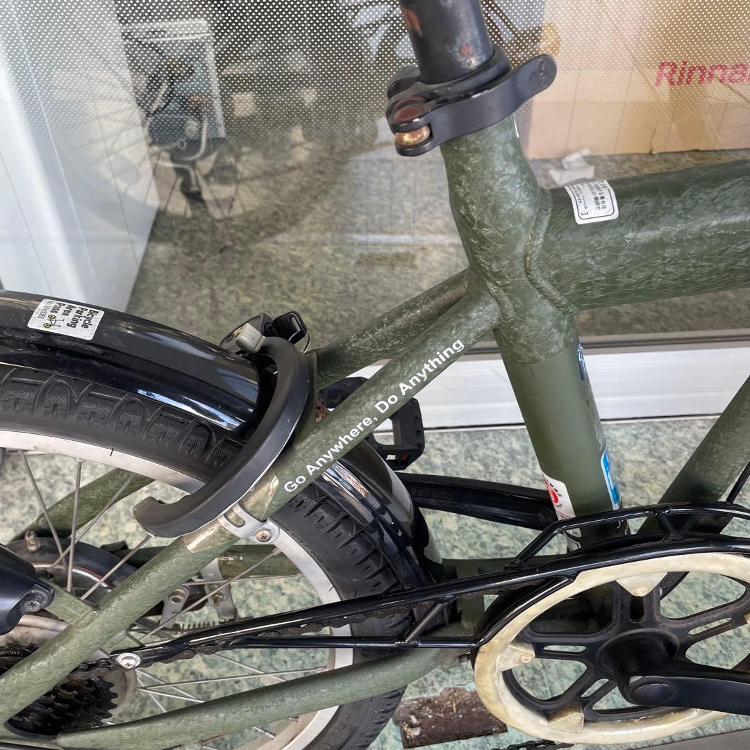 ミニベロ　Jeep ジープ　折りたたみ　自転車　JE-206G オリーブ色