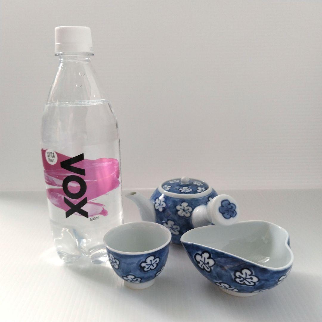 有田焼 古伊万里 染付 古染風梅紋 濃梅 茶器揃 茶器 急須 湯冷まし 湯呑み