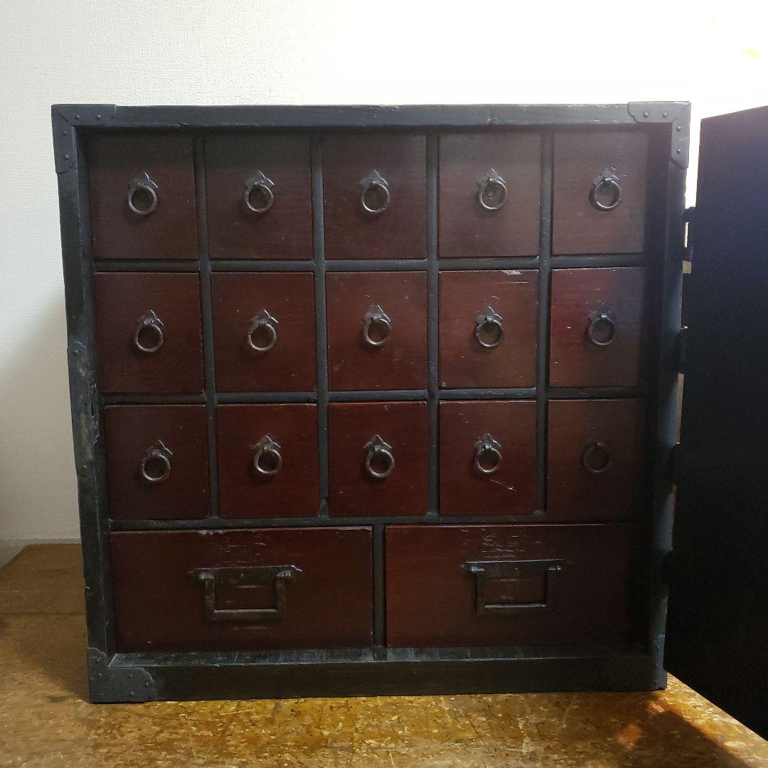 帳場箪笥　船箪笥　舟箪笥　江戸　幕末　船金庫　 時代箪笥　アンティーク　和骨董