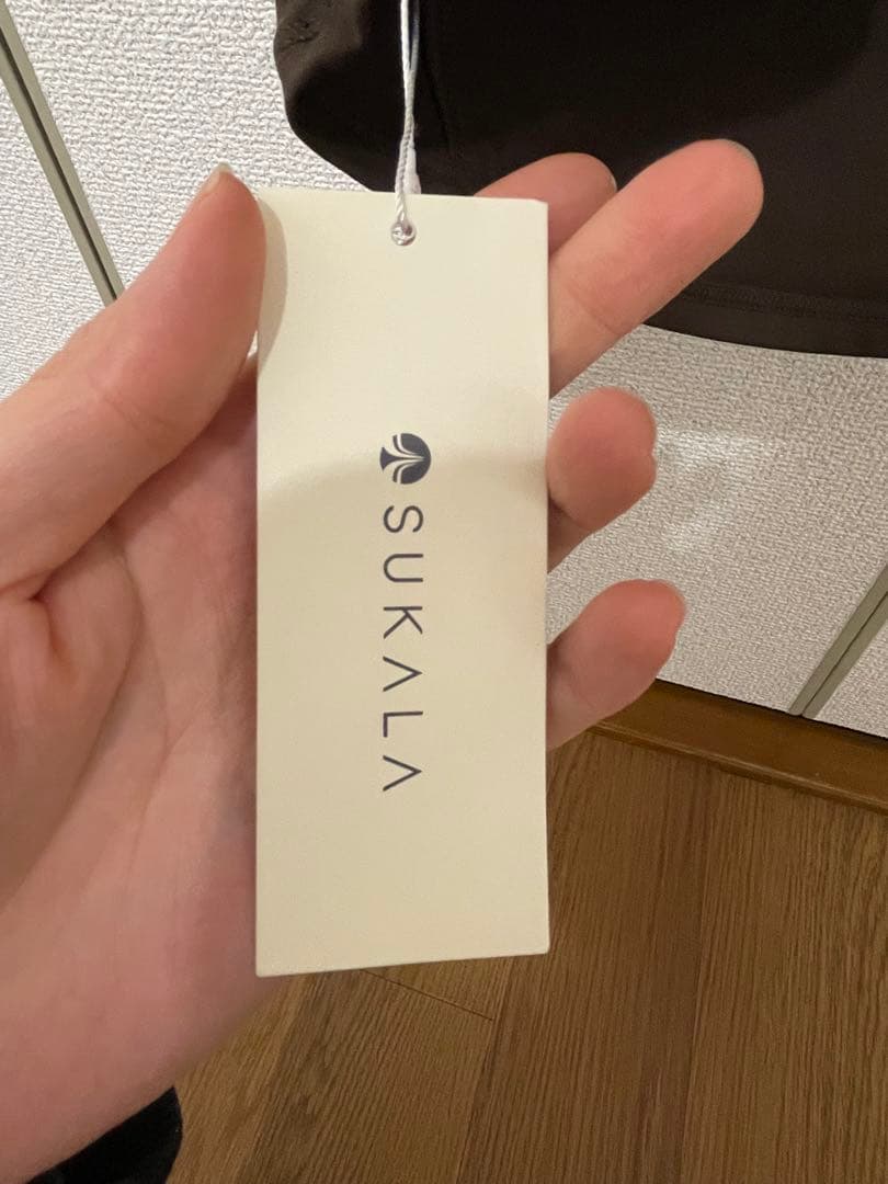 SUKALA カップ付き　フラワーレースブラトップ Mサイズ　ブラウン