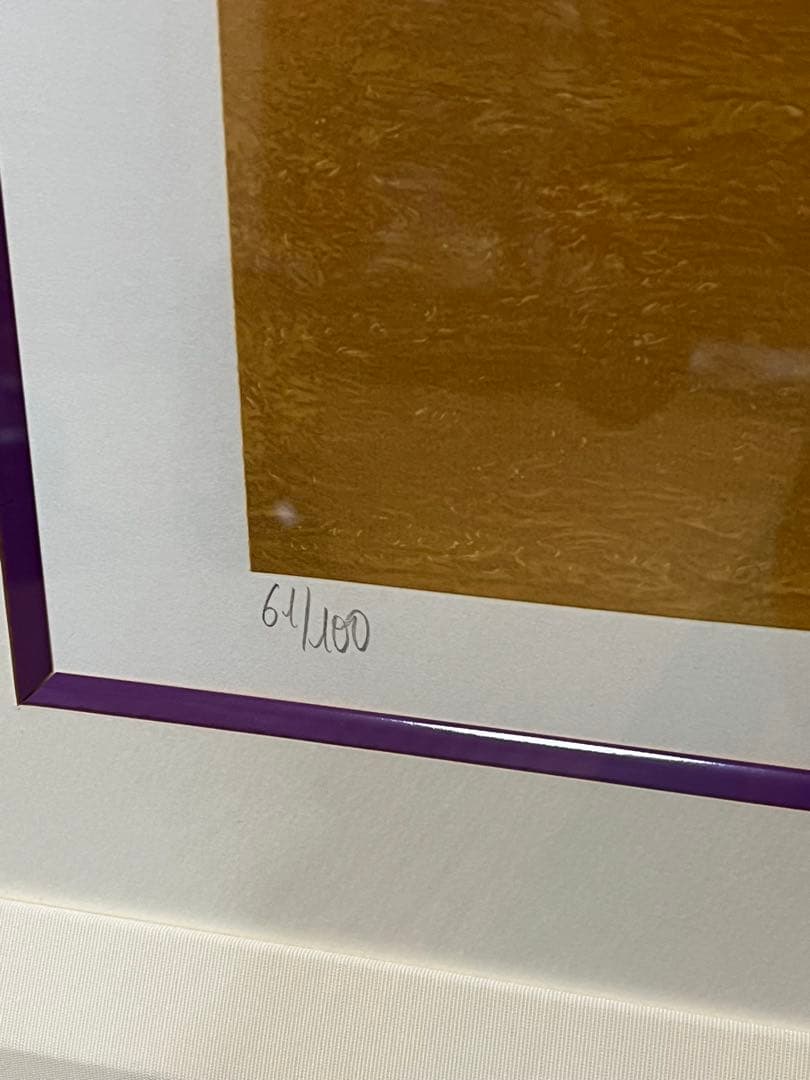 ミッシェル・バテュ「逃避」61/100 シルクスクリーン 直筆サイン