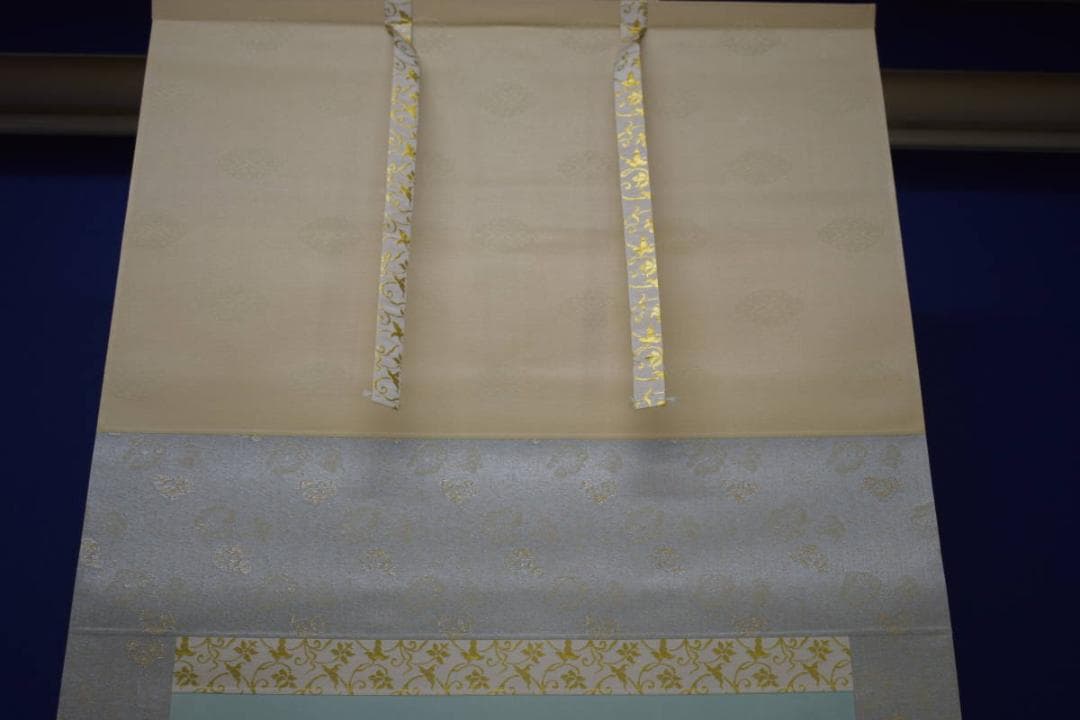 真作/新山晃司/牡丹図/桐共箱二重箱付/布袋屋掛軸HI-936