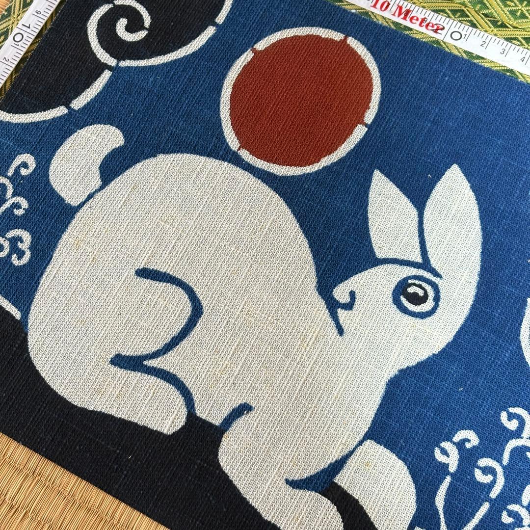 柚木沙弥郎　型染絵　うさぎ