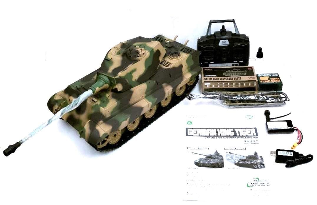 若干訳あり1/16戦車ラジコン　ドイツキングタイガー　ヘンロン3888A-1