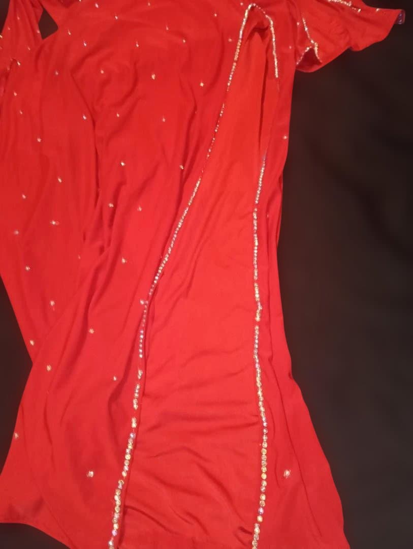 【新品Sale】エジプト製サイーディ&バラディベリーダンス衣装セット赤