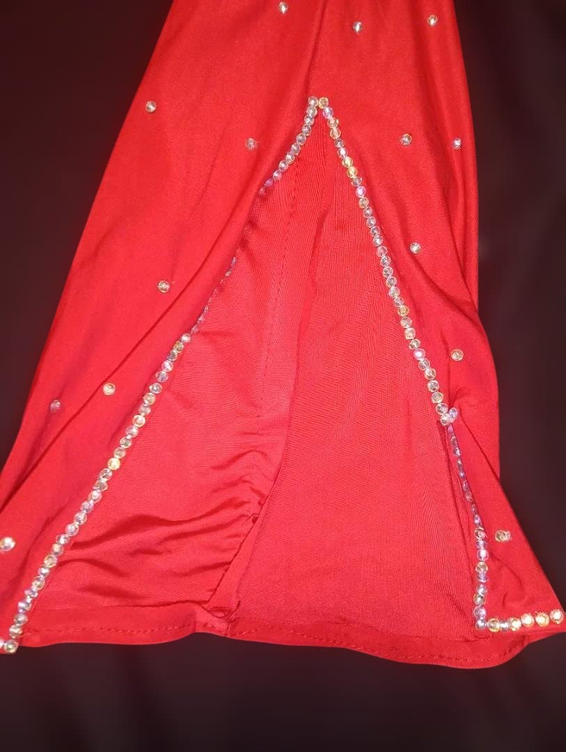 【新品Sale】エジプト製サイーディ&バラディベリーダンス衣装セット赤