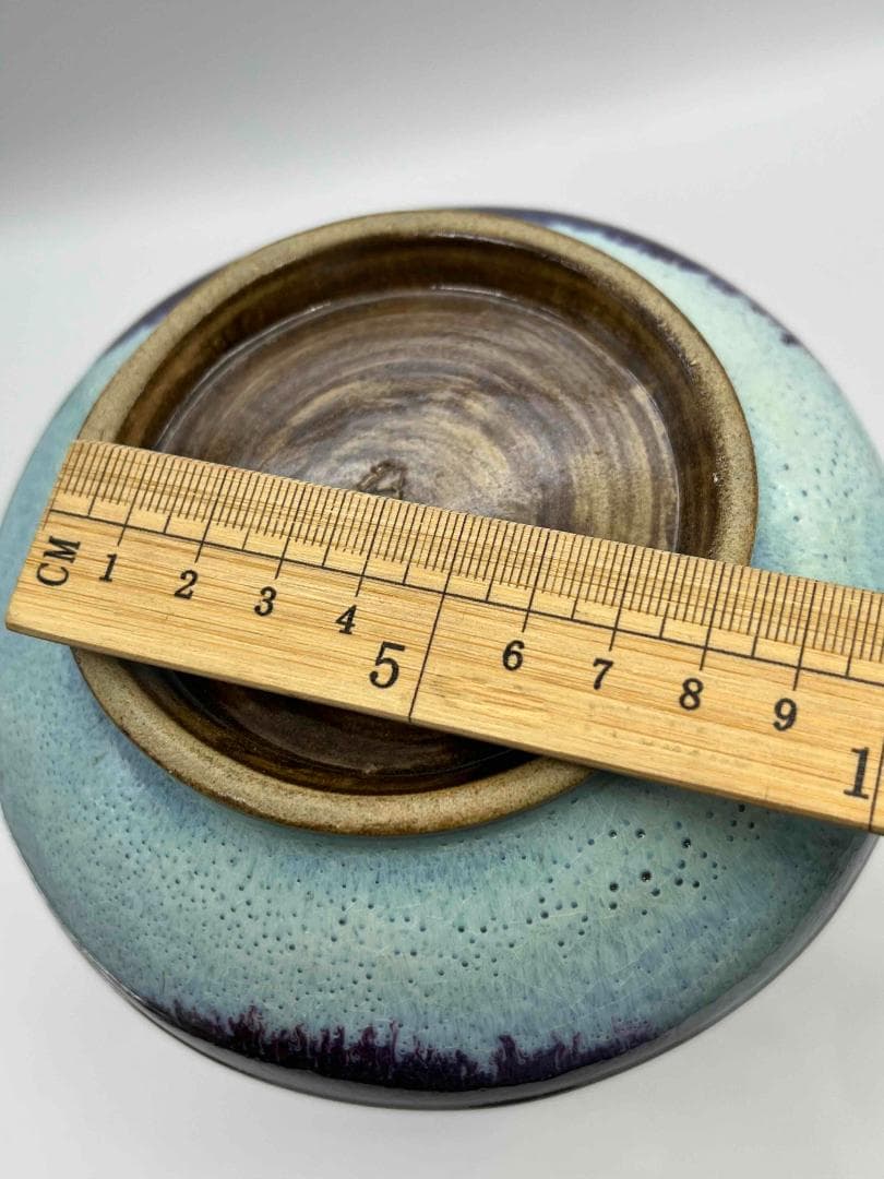 清時代　鈞窯　窯変釉 弦文瓶　旧家蔵出し　花入　花瓶(B-91)