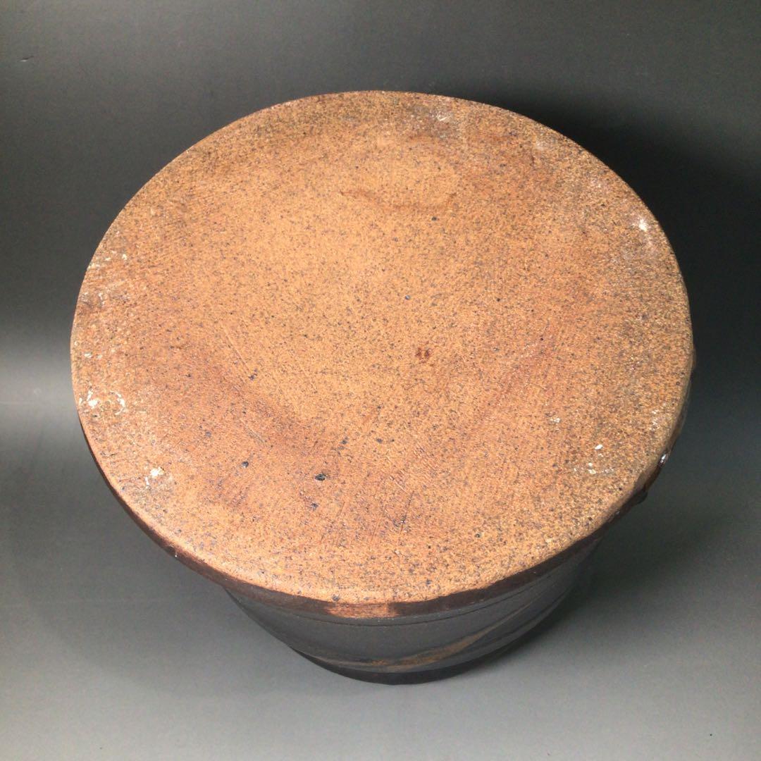 Ｓ９２　水指　『大谷焼』『元山窯造』『耳付水指』　共箱　茶道具