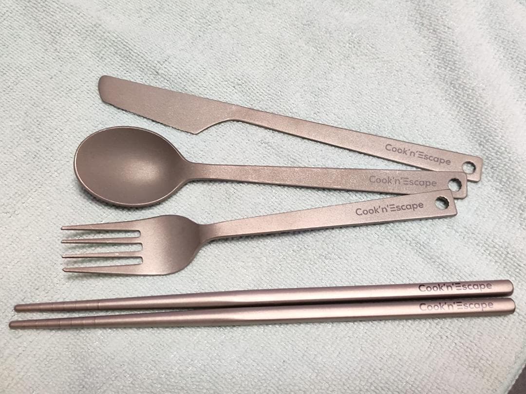 チタンカトラリーセット 超軽量 専用収納袋付