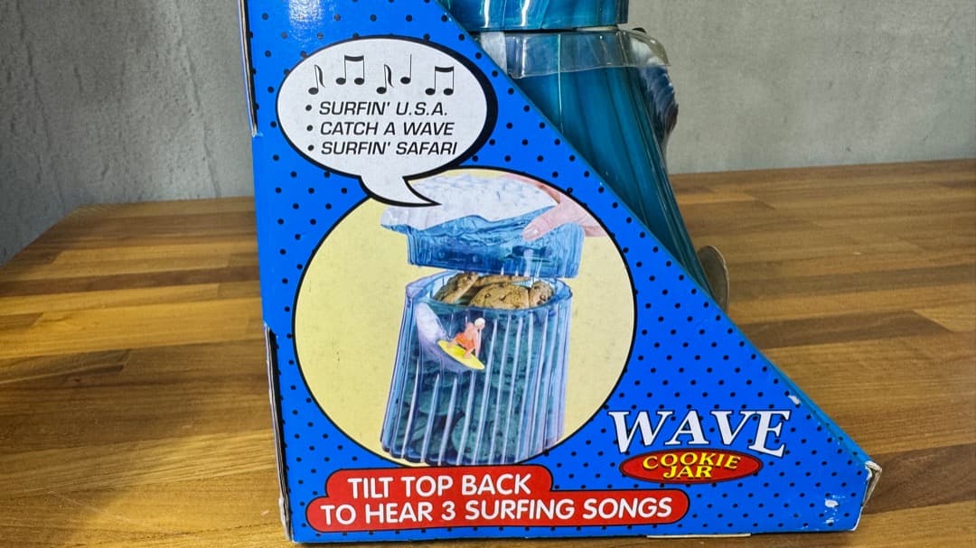 !!希少 当時物!! WAVE COOKIE JAR サーフィンソング付き