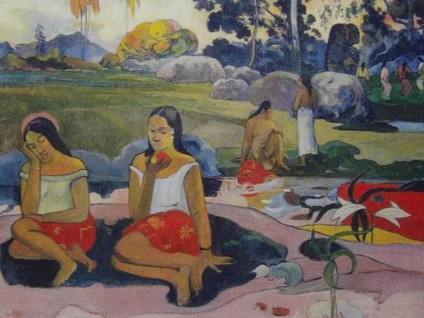 ポール・ゴーギャン、【妙なる泉】、希少画集画、新品高級額・額装付、大判