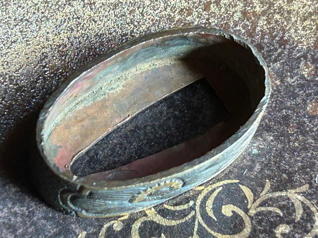 刀装具　波模様　武具　日本刀　骨董　アンティーク　コレクション