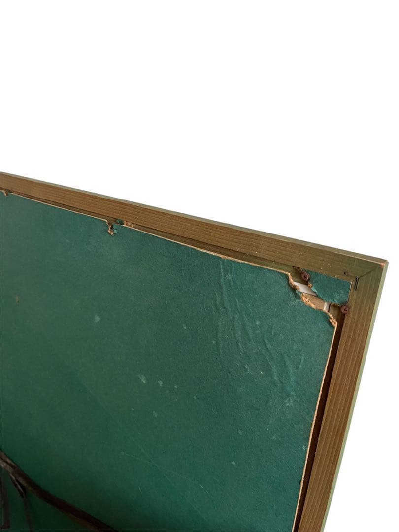 80s ビンテージ ポスター 額装 ノーマンロックウェル 動物病院の待合室