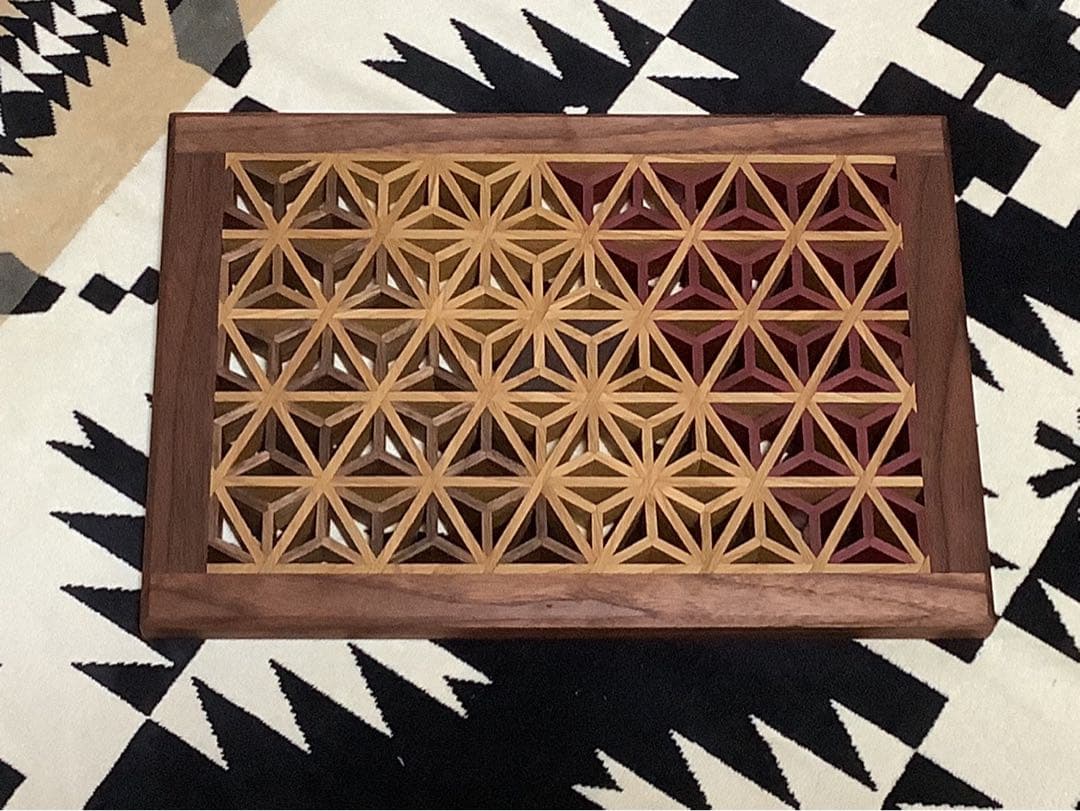 IGT天板　1ユニット　三脚用テーブル　組子細工ヘキサゴン137