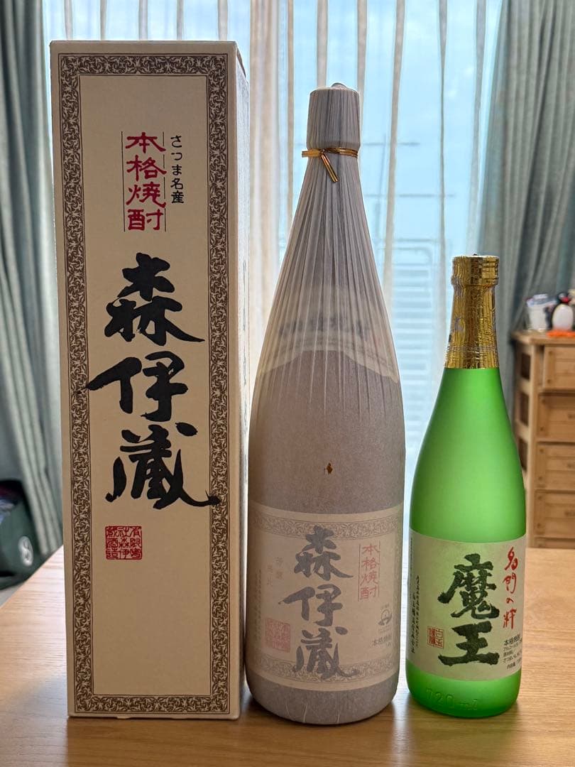 本格焼酎 森伊蔵1.8l（専用箱入り）&魔王720ml （箱なし）