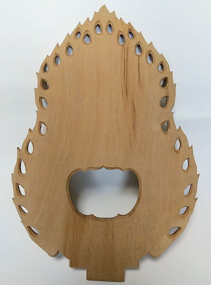 光背(4.5寸坐像用)#419 透し彫 火焔 ◆白檀 木彫 仏像付属品