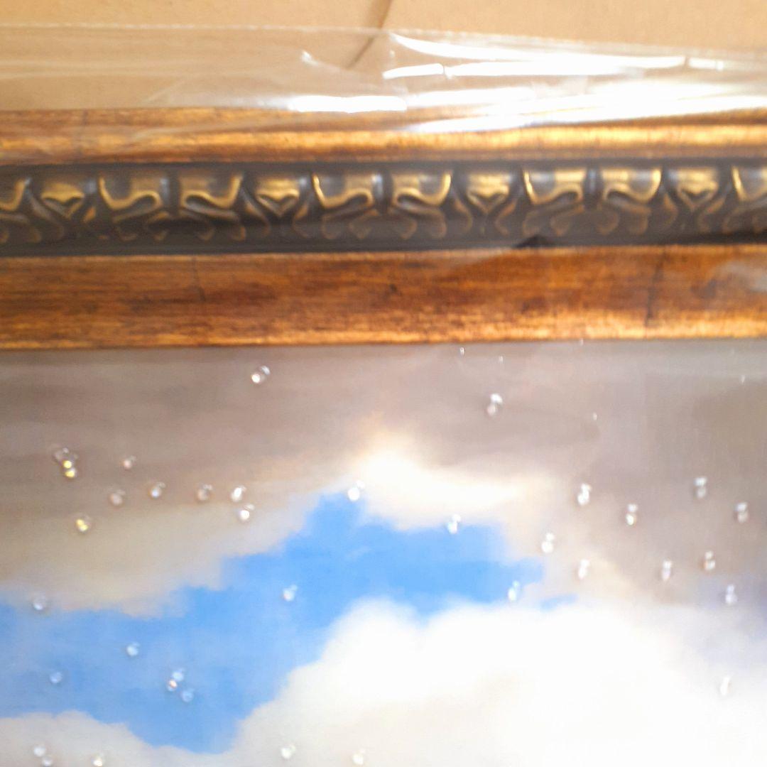 輸入雑貨　天然石　フェルメール作　『デルフトの眺望 』　水晶絵　クリスタルアート