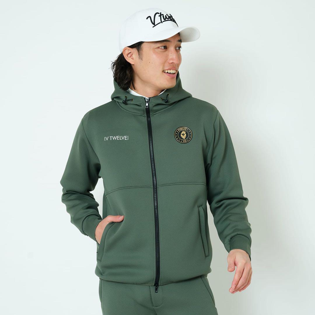 V12 GAME JKT メンズ ゴルフウェア ジップパーカー ダブルジップ