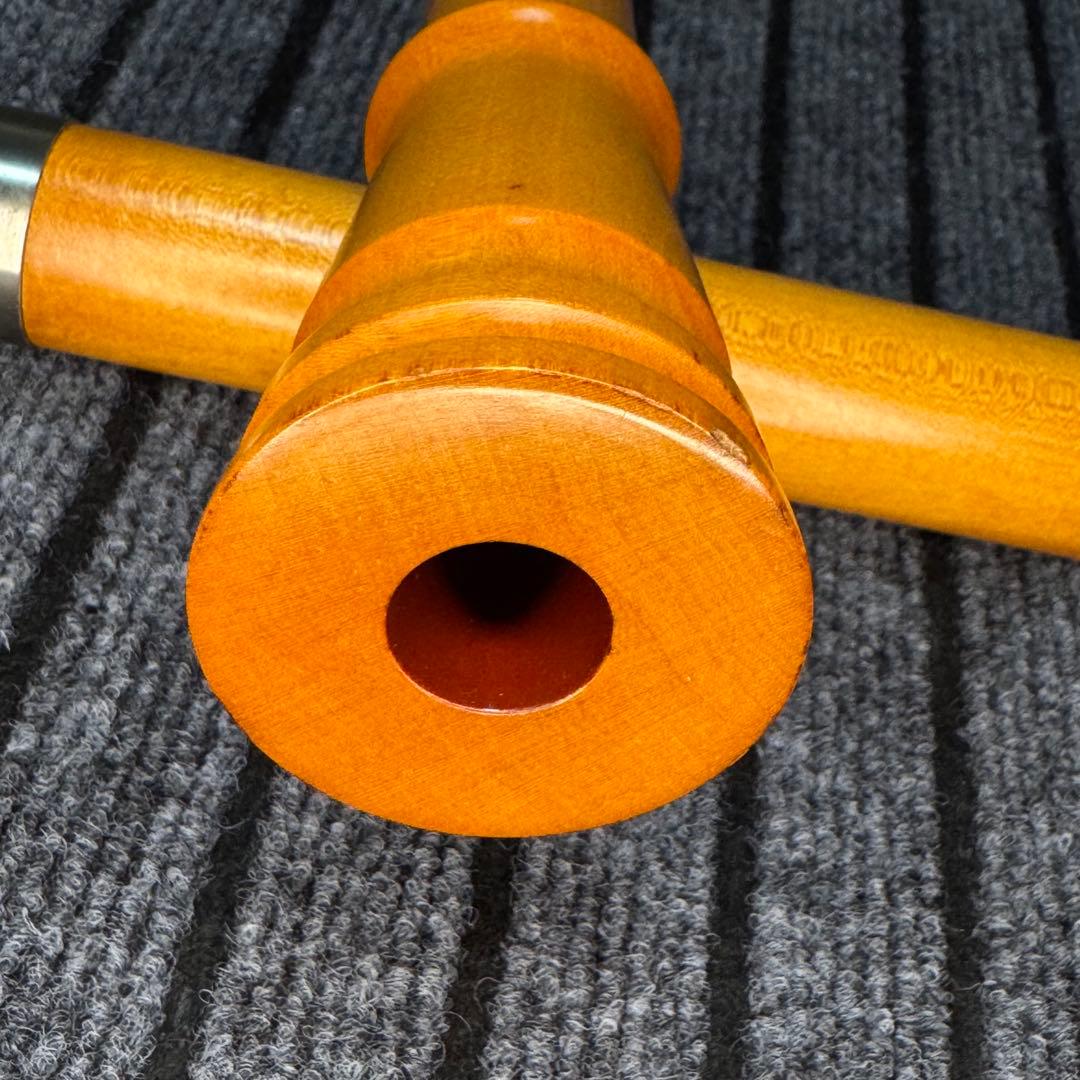 尺八 銘木(楓) 和田謹製 琴風調 二印 一尺八寸管