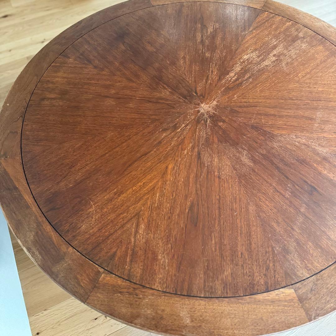 【お値下げ】高級木材 マホガニー ヴィンテージ テーブル マット付き